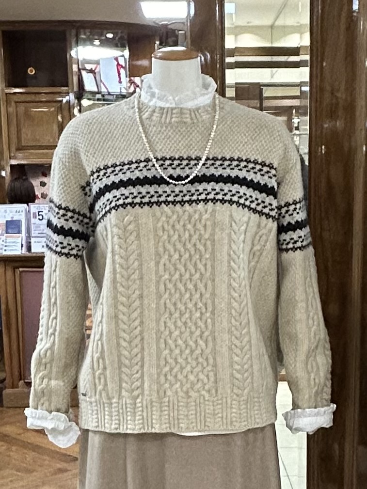 ⛄️アラン模様のセーターで冬を暖かく⛄️ | マドモアゼルノンノン | 大丸札幌店公式 SHOP BLOG