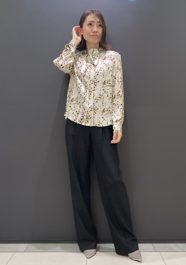 theory luxe◇ 華やかなレオパード柄ブラウス | セオリー