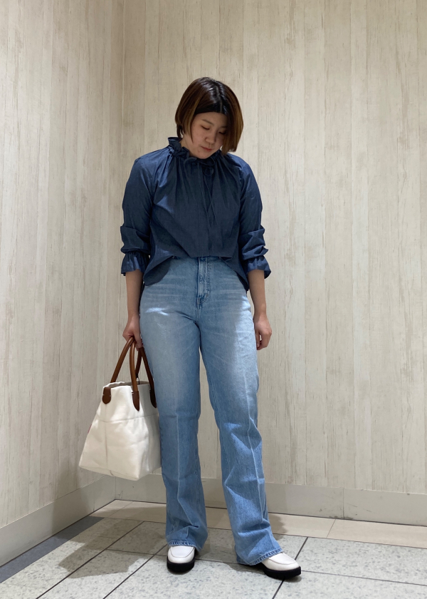 再再販！ 洗える🧺✨フリルギャザーブラウス💙 ハッピープラスストア | トップス